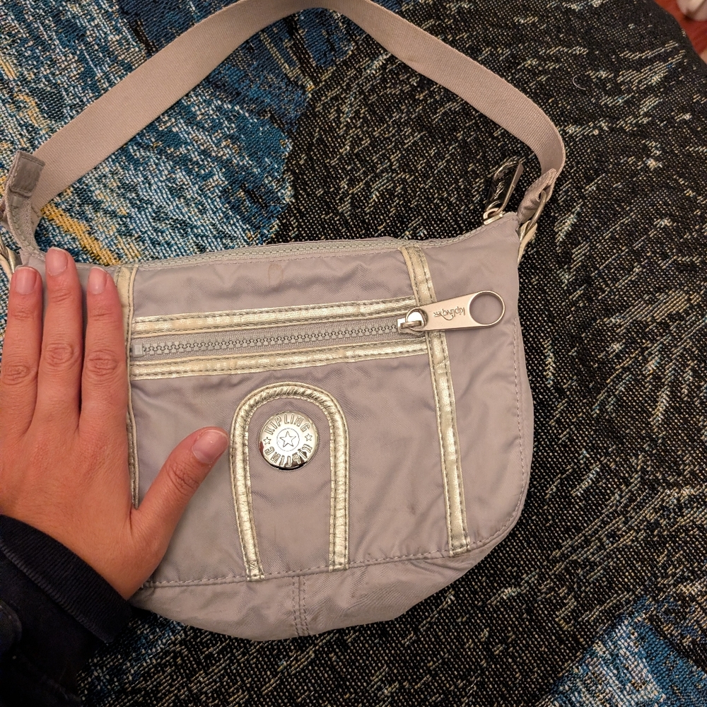 Kipling Silver Shoulder Bag